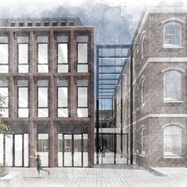 09 Illustrative view of glazed link to Town Hall Annexe